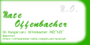 mate offenbacher business card